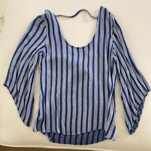 DREW top. Like new condition. Blue and white striped. Size XS